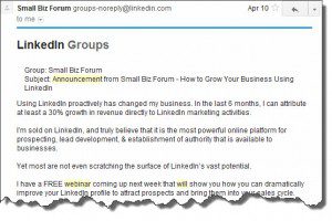 LinkedIn Group Announcements